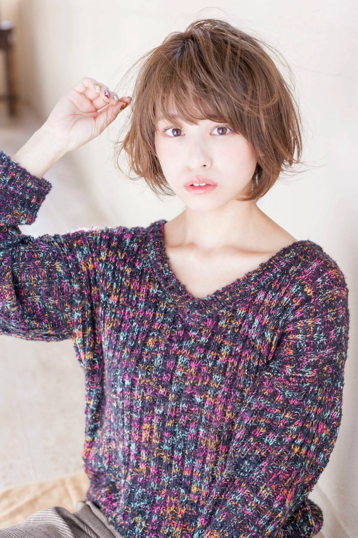 ルーズパーマショート