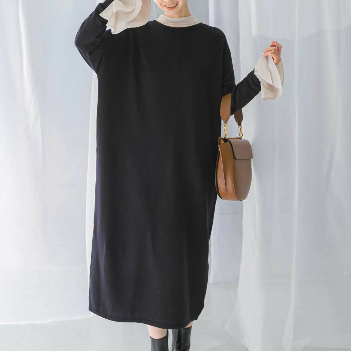 URBAN RESEARCH ROSSO カシミヤ混2WAYニットワンピース