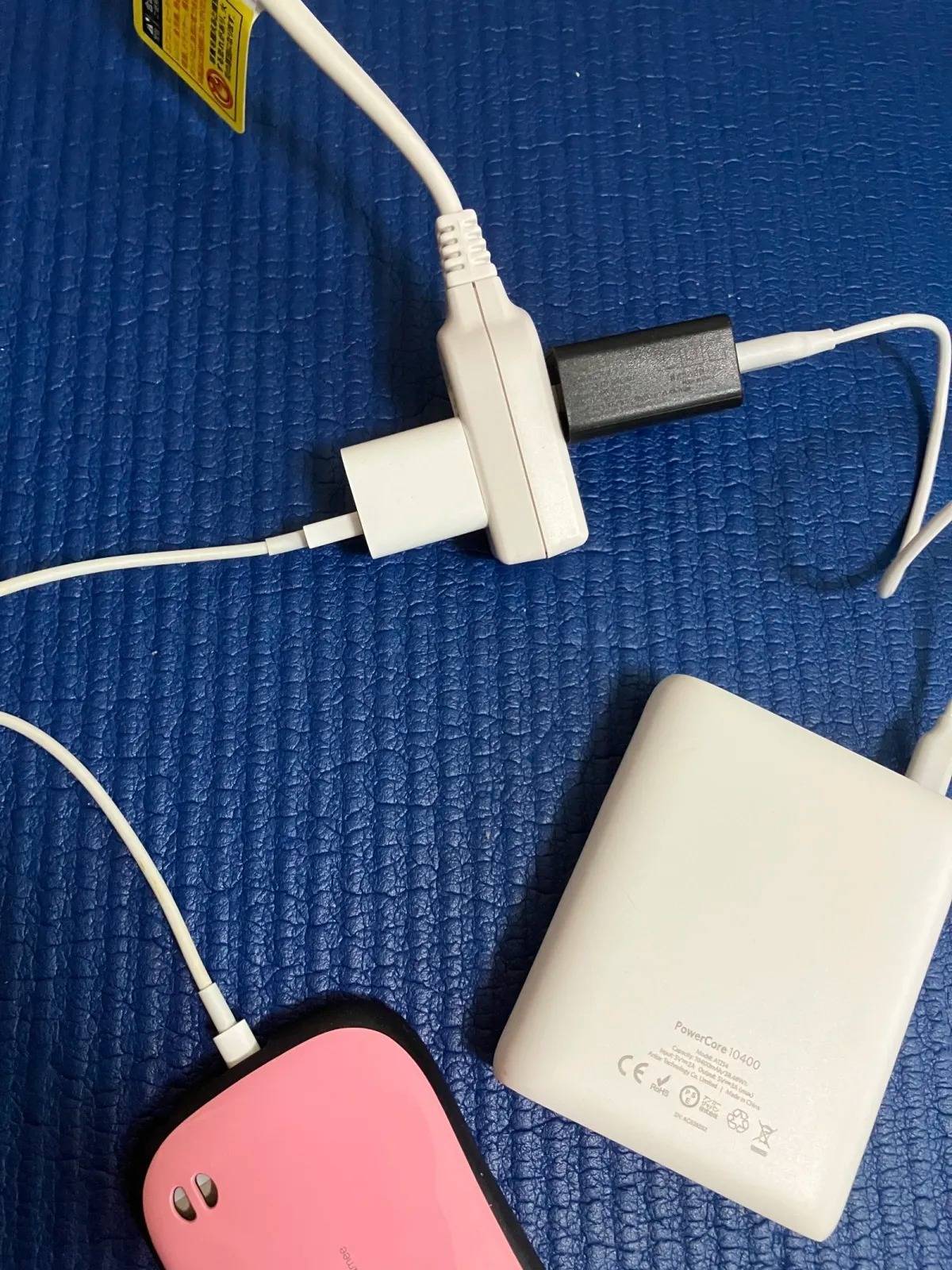 DAISO(ダイソー)：3個口タップ付延長コード L型プラグ 1.2m