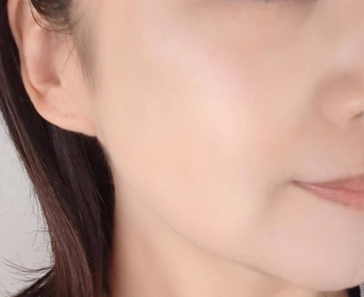 ナイトミネラルファンデーションを使用した肌画像