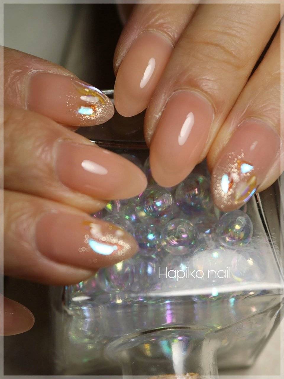 ピーチピンクネイル