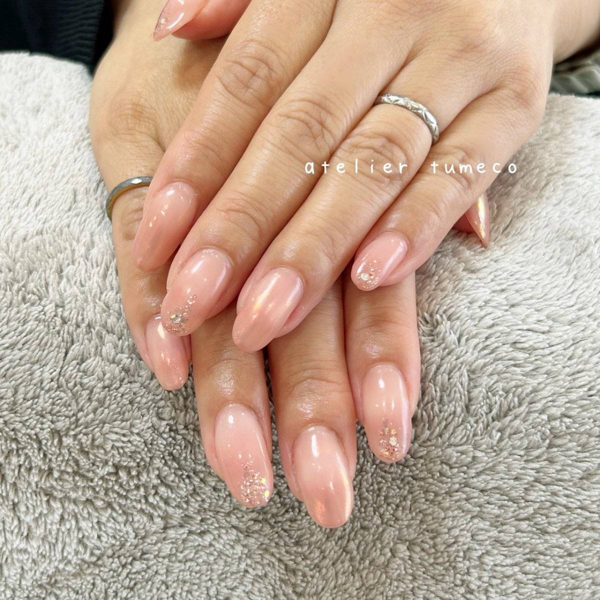 コーラルオレンジネイル