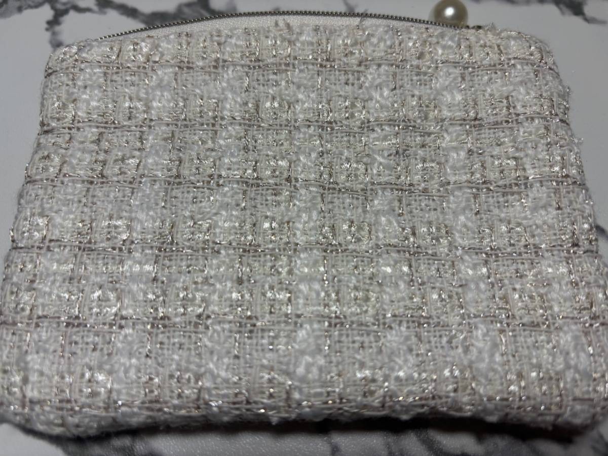 3COINS  ツイードミニポーチ 素材