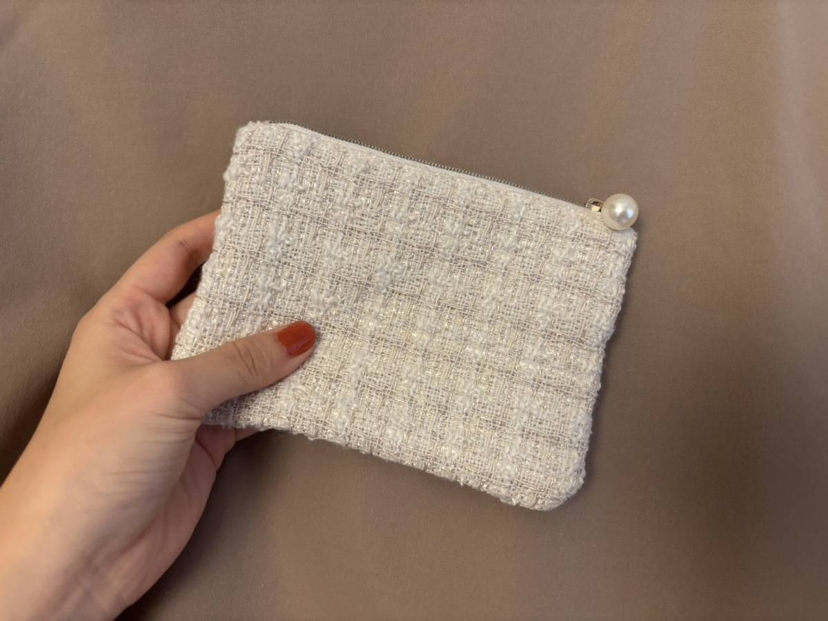 3COINS  ツイードミニポーチ 評価