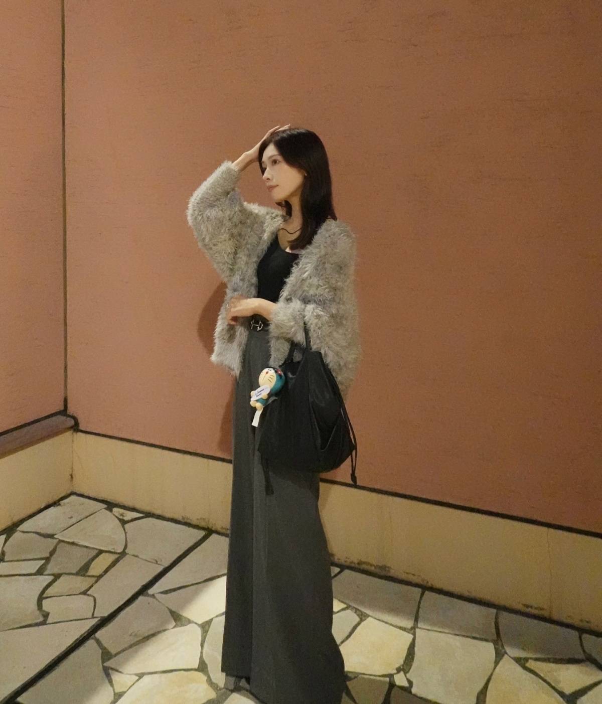 ふわふわのカーディガンを主役にする♡