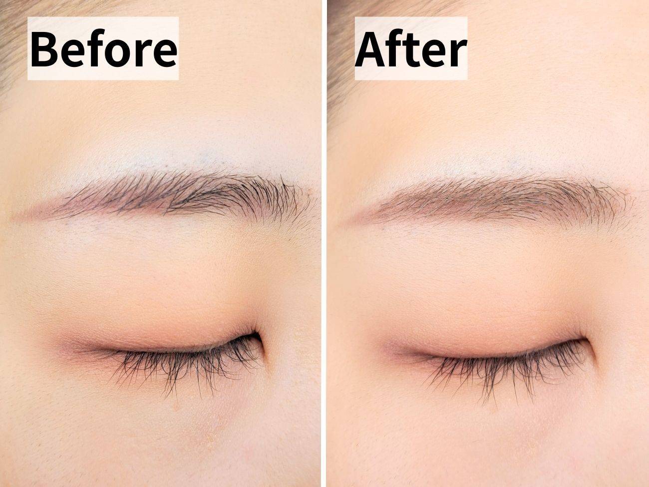 ヘビーローテーション カラーリングアイブロウEX 15 ダスキーローズのビフォーアフター比較画像②