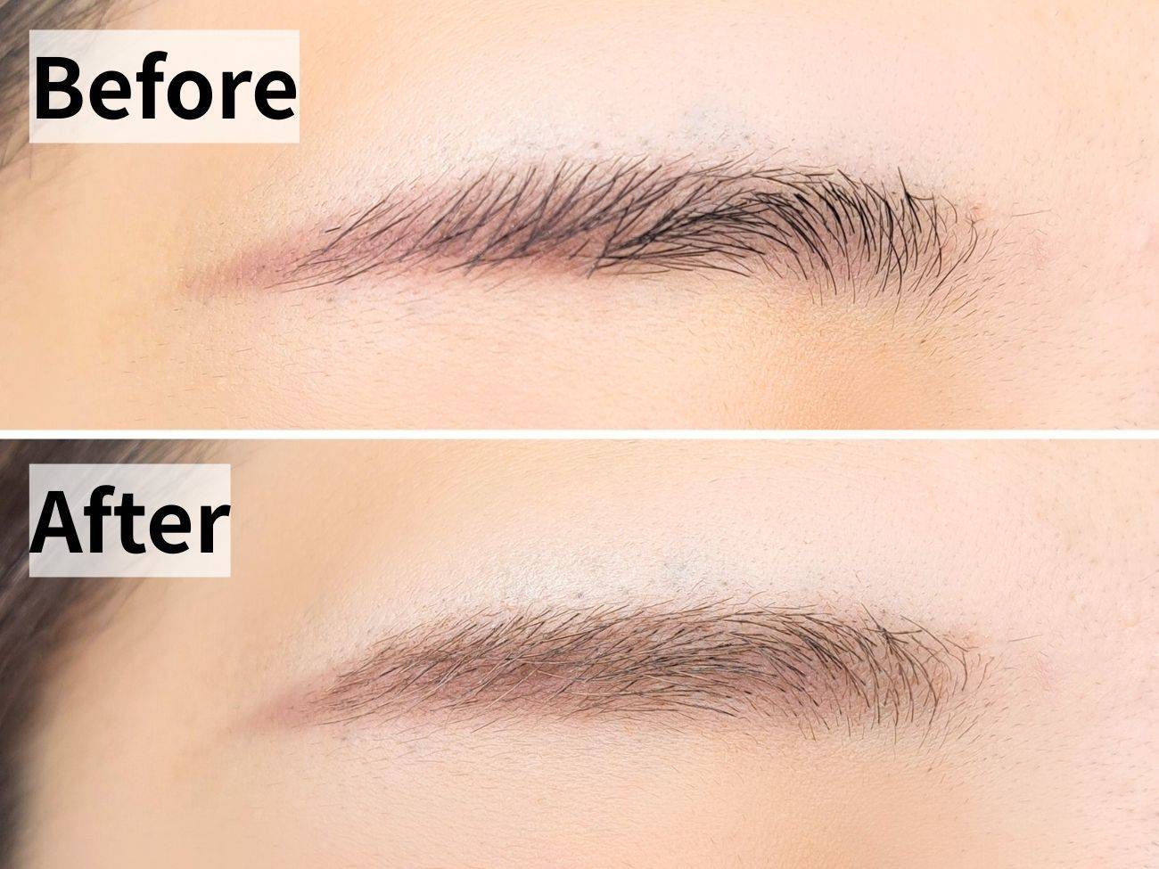 ヘビーローテーション カラーリングアイブロウEX 15 ダスキーローズのビフォーアフター比較画像①