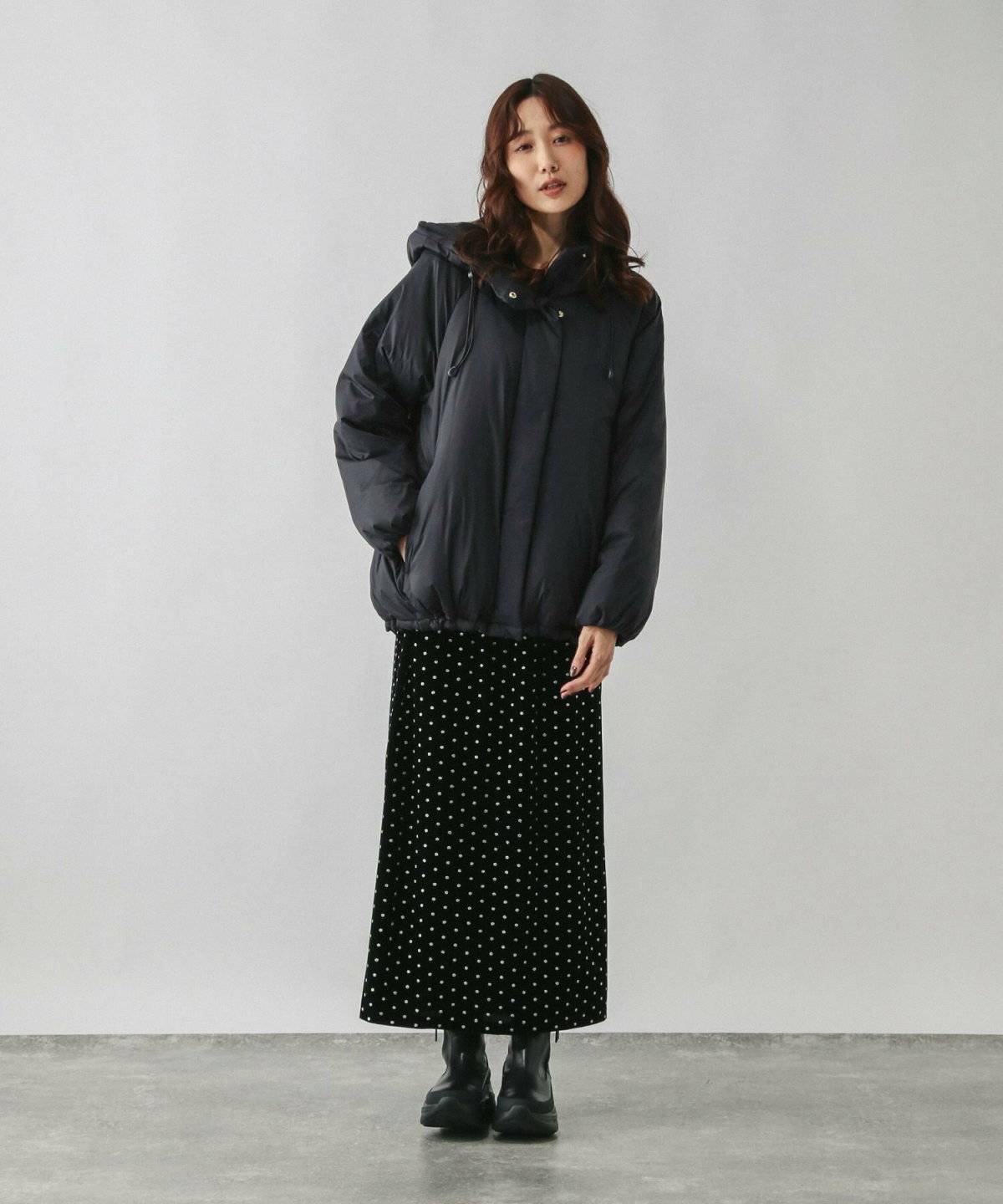 ネイビーのブルゾンコーデ