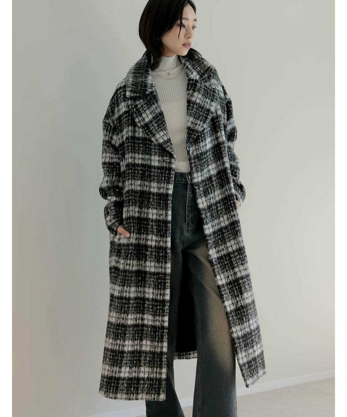 ロングコートコーデ