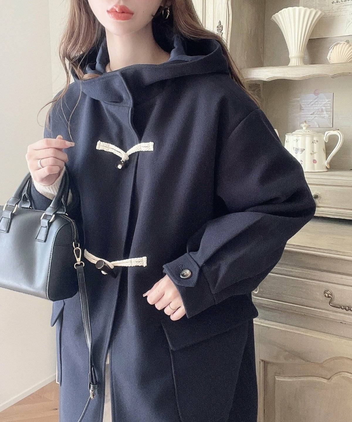 ダッフルコートコーデ