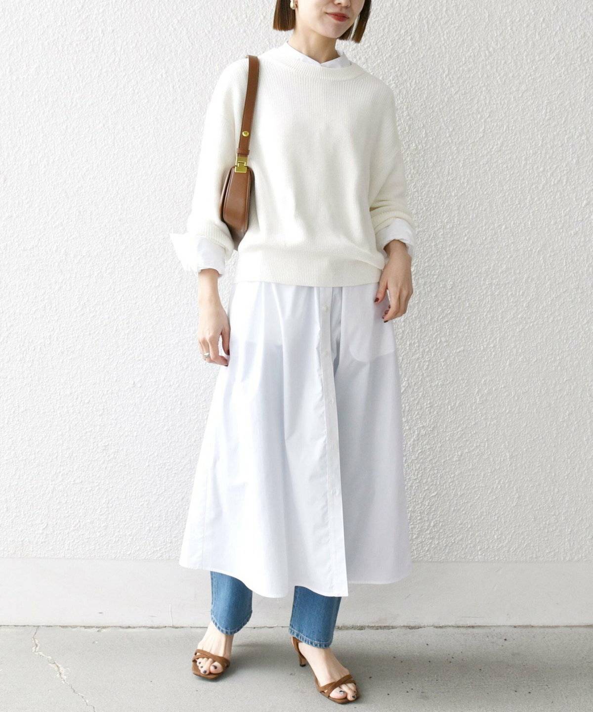 シャツワンピースコーデ