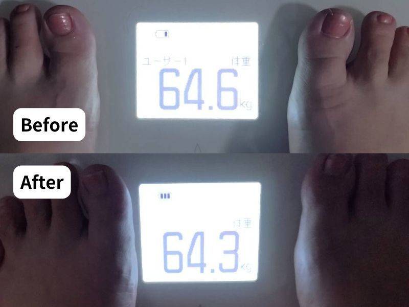 4MOONダイエットチャレンジ体重