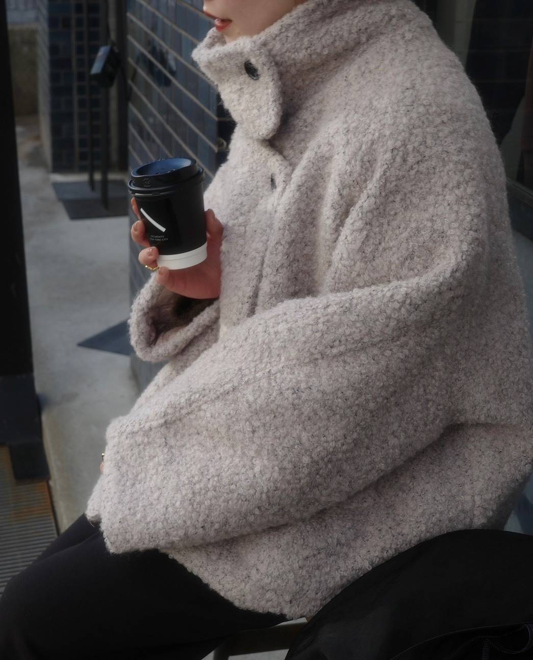 ボアコートコーデ