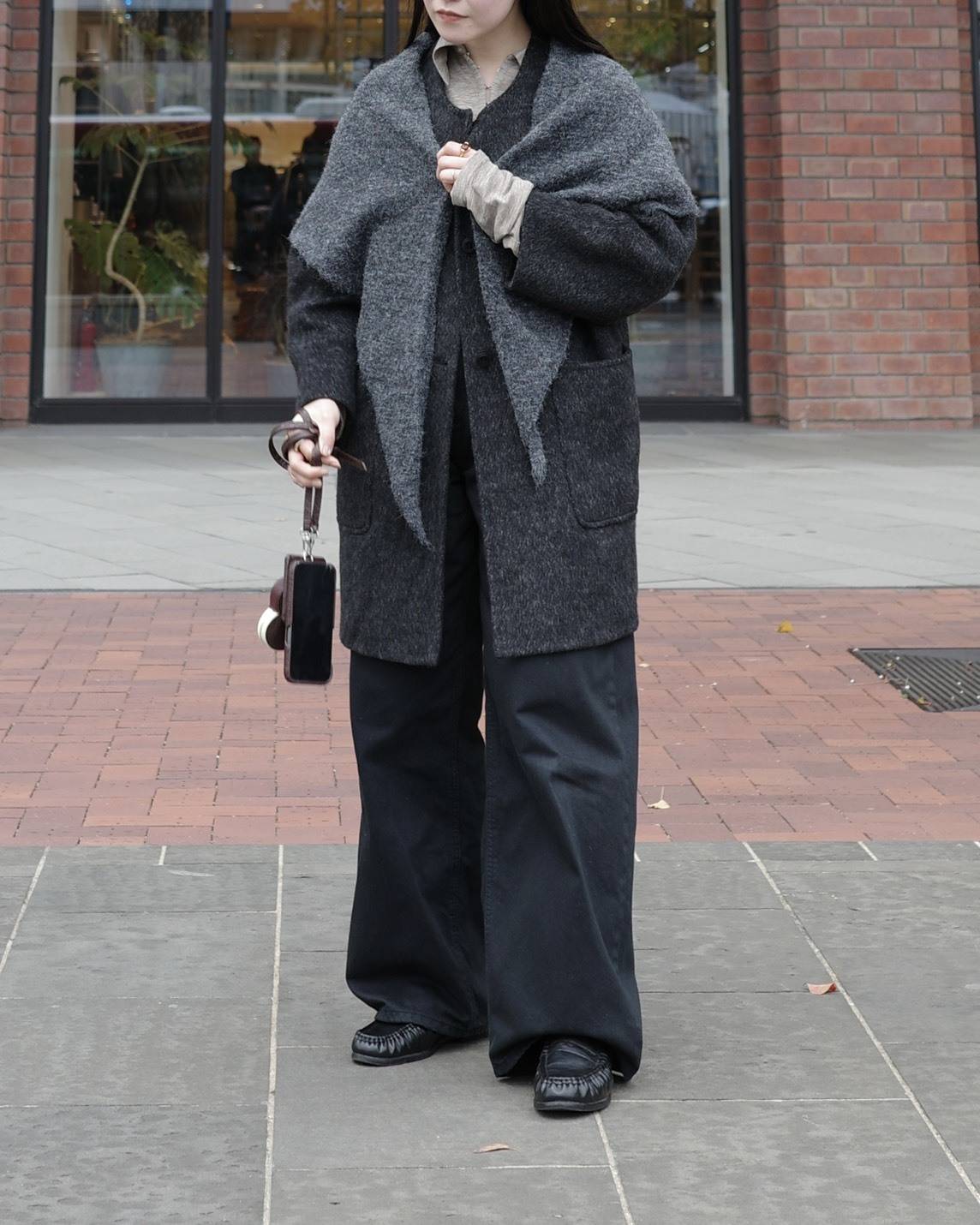 tentoのウールコートコーデ