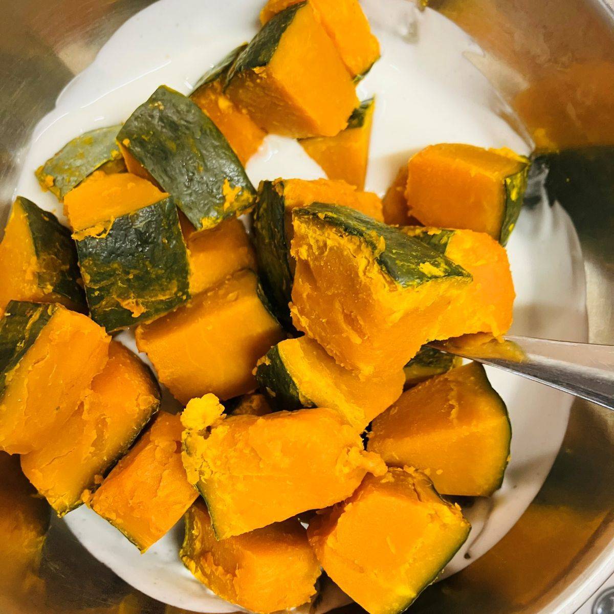JAグループ公式の「三重県「かぼちゃのヨーグルトサラダ」JA伊勢ファンクラブ みらい」のレシピ