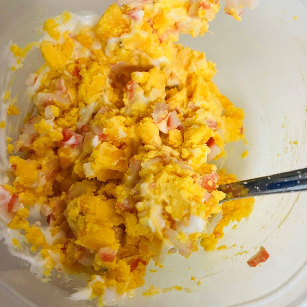 いちまさ公式の「ヨーグルトでさっぱりデビルドエッグ」のレシピ