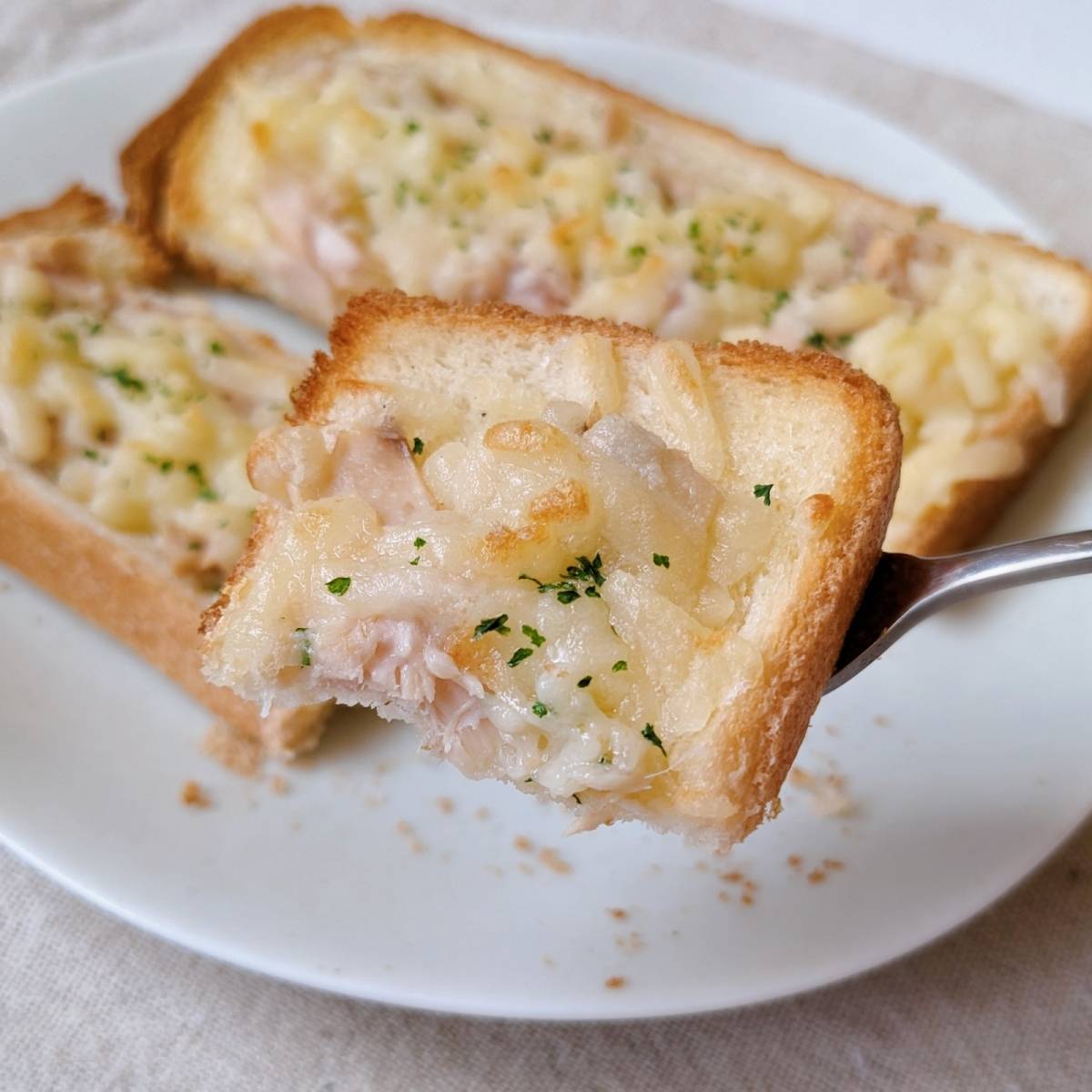 いなば公式の「[CM紹介レシピ] さっくりしっとり！芳醇贅沢ツナチーズトースト」のレシピ