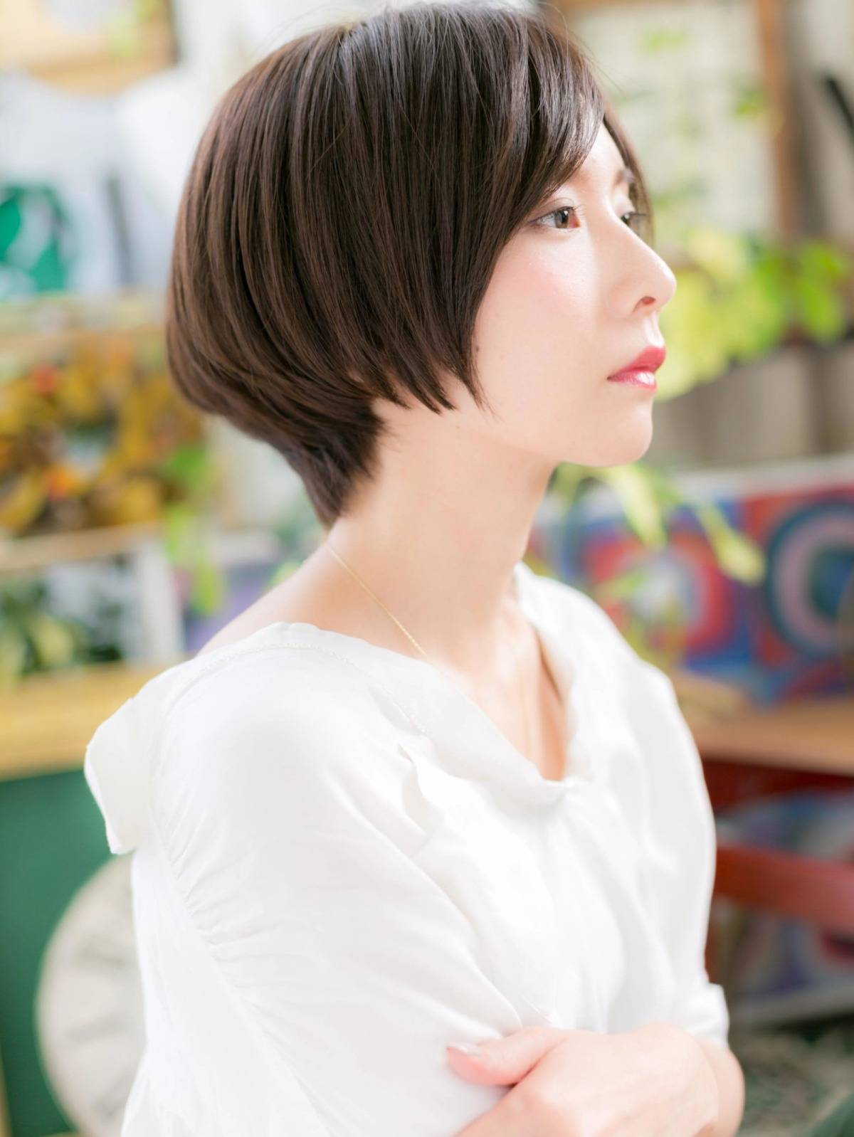 美シルエットのすっきりボブ