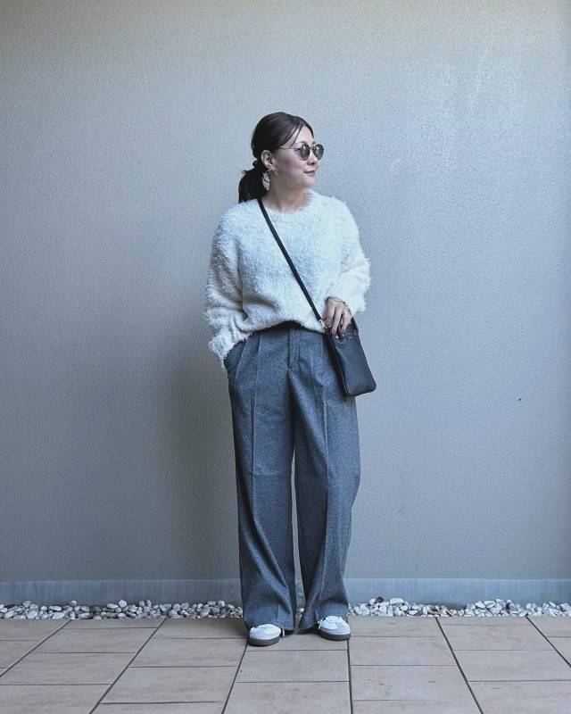 フェザーニットを主役にする♡