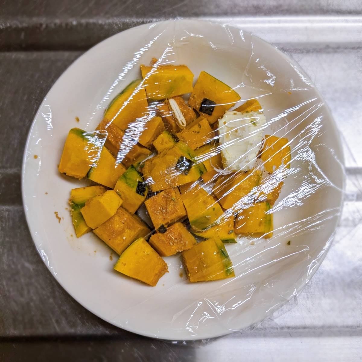 永谷園公式の「待つだけでかぼちゃサラダ」のレシピ