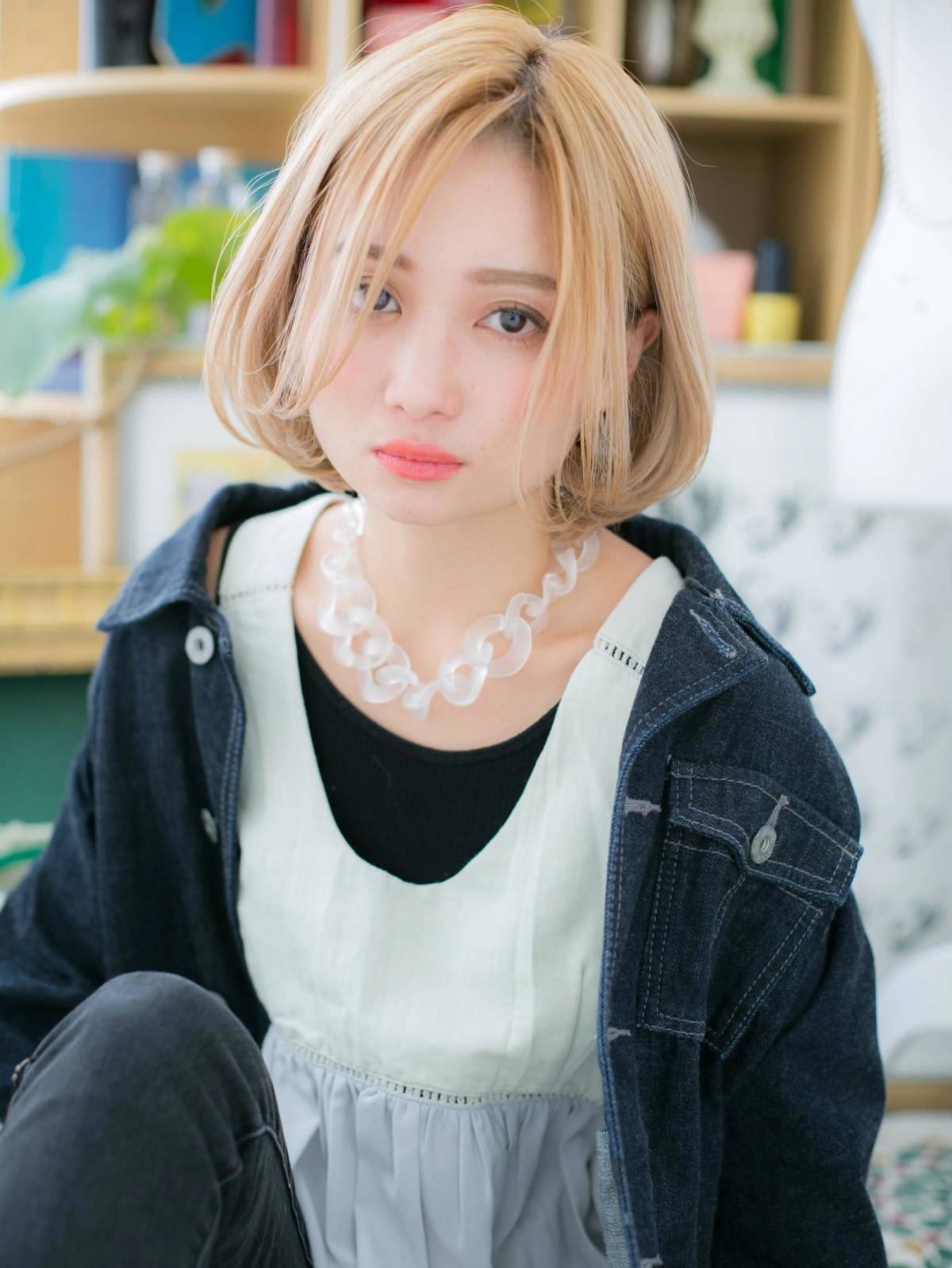 外国人風カラーボブ