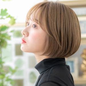  丸みシルエットボブ 