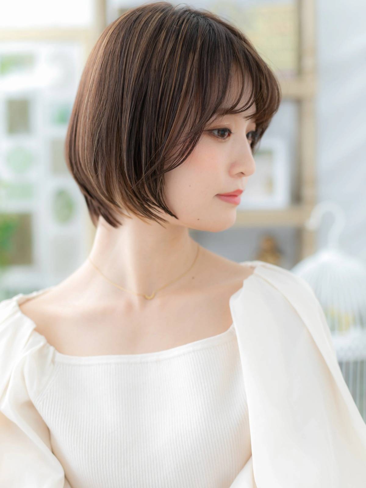 きれいめ前下がりボブ