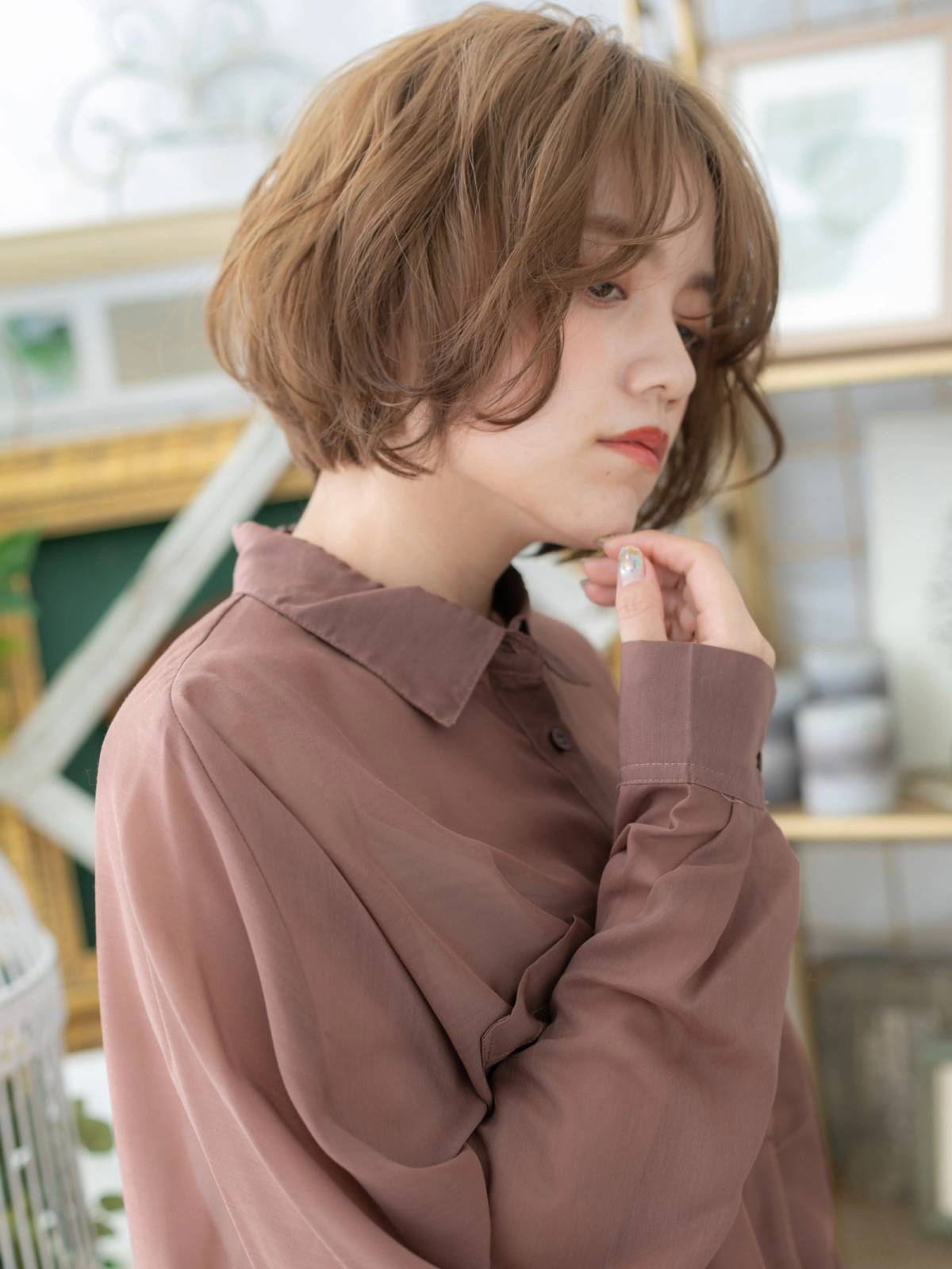 立体感ゆるウェーブボブ