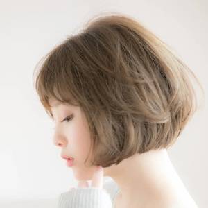  ふんわり丸みボブ 
