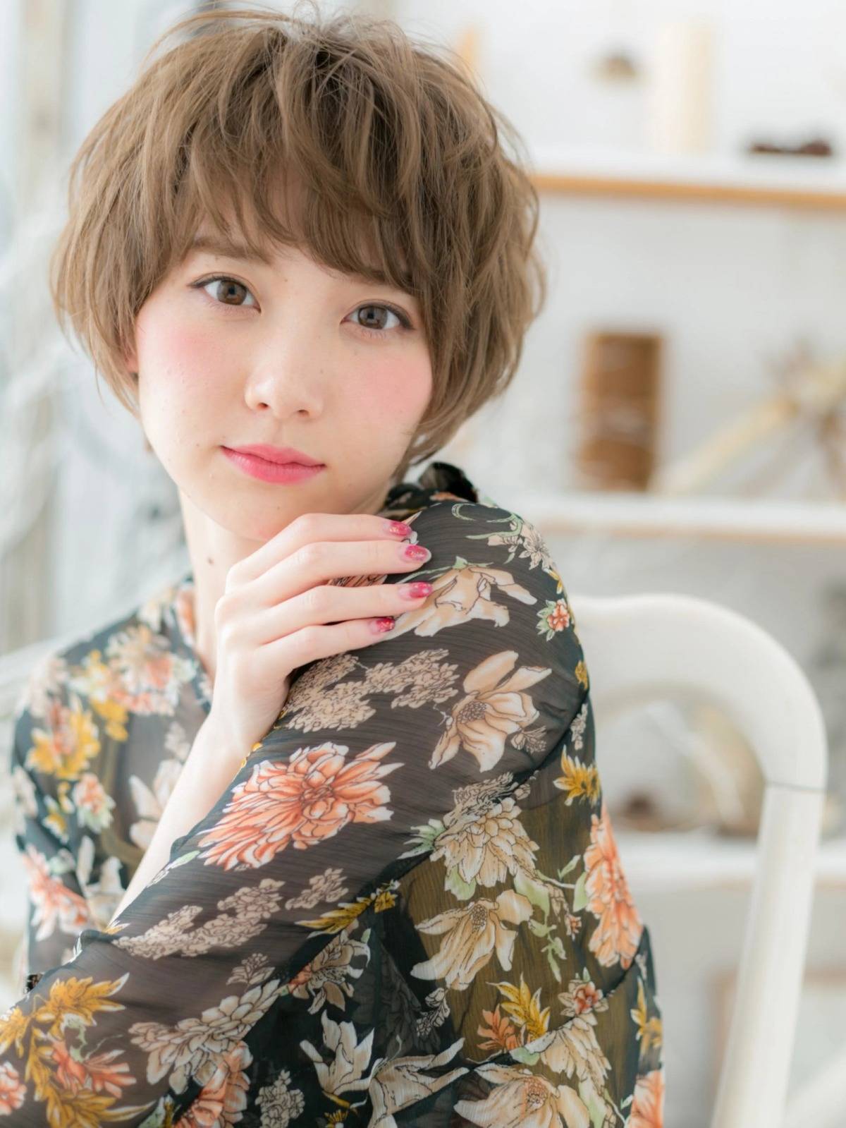 立体感レイヤーショート