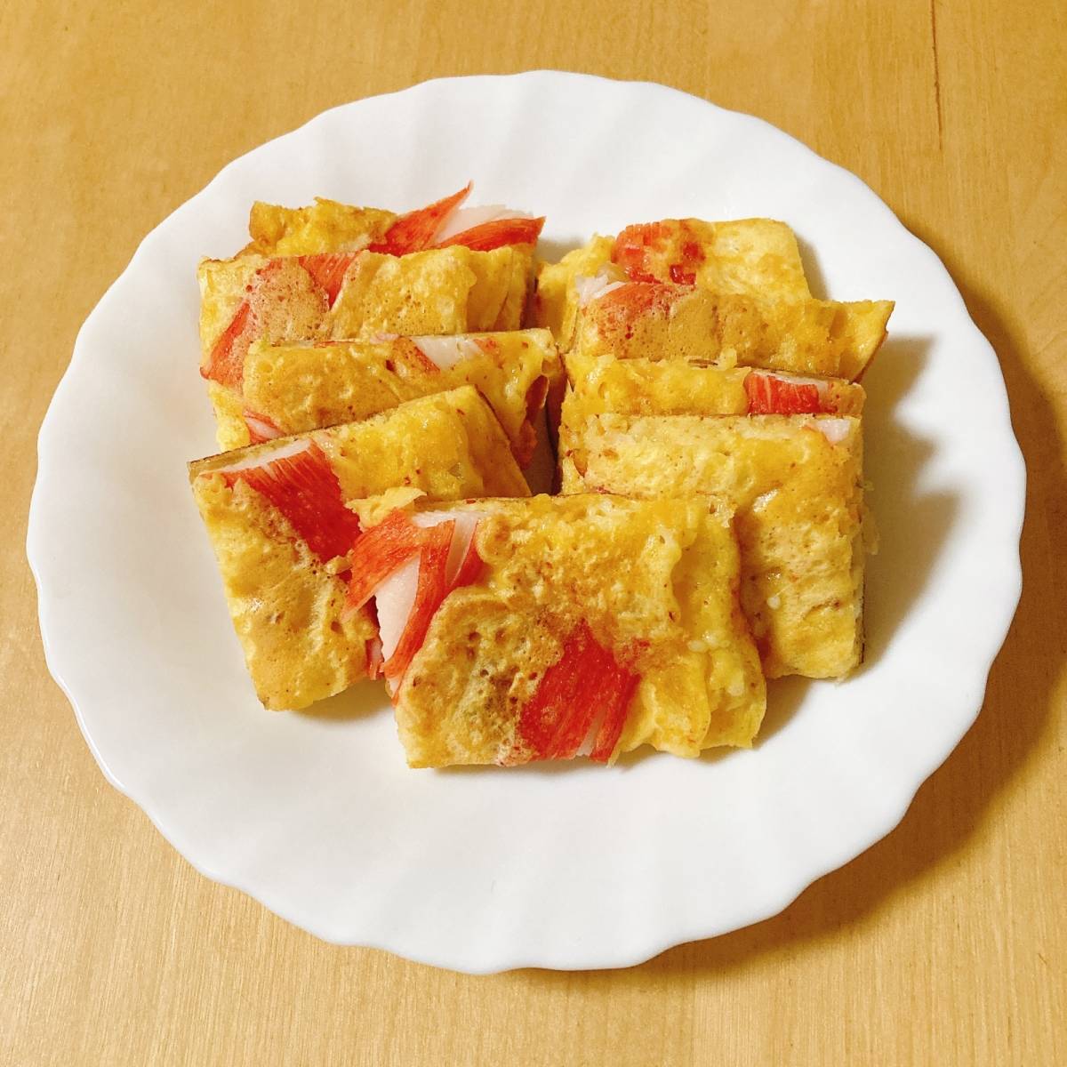 いちまさ公式の「カニかまチーズチヂミ」のレシピ