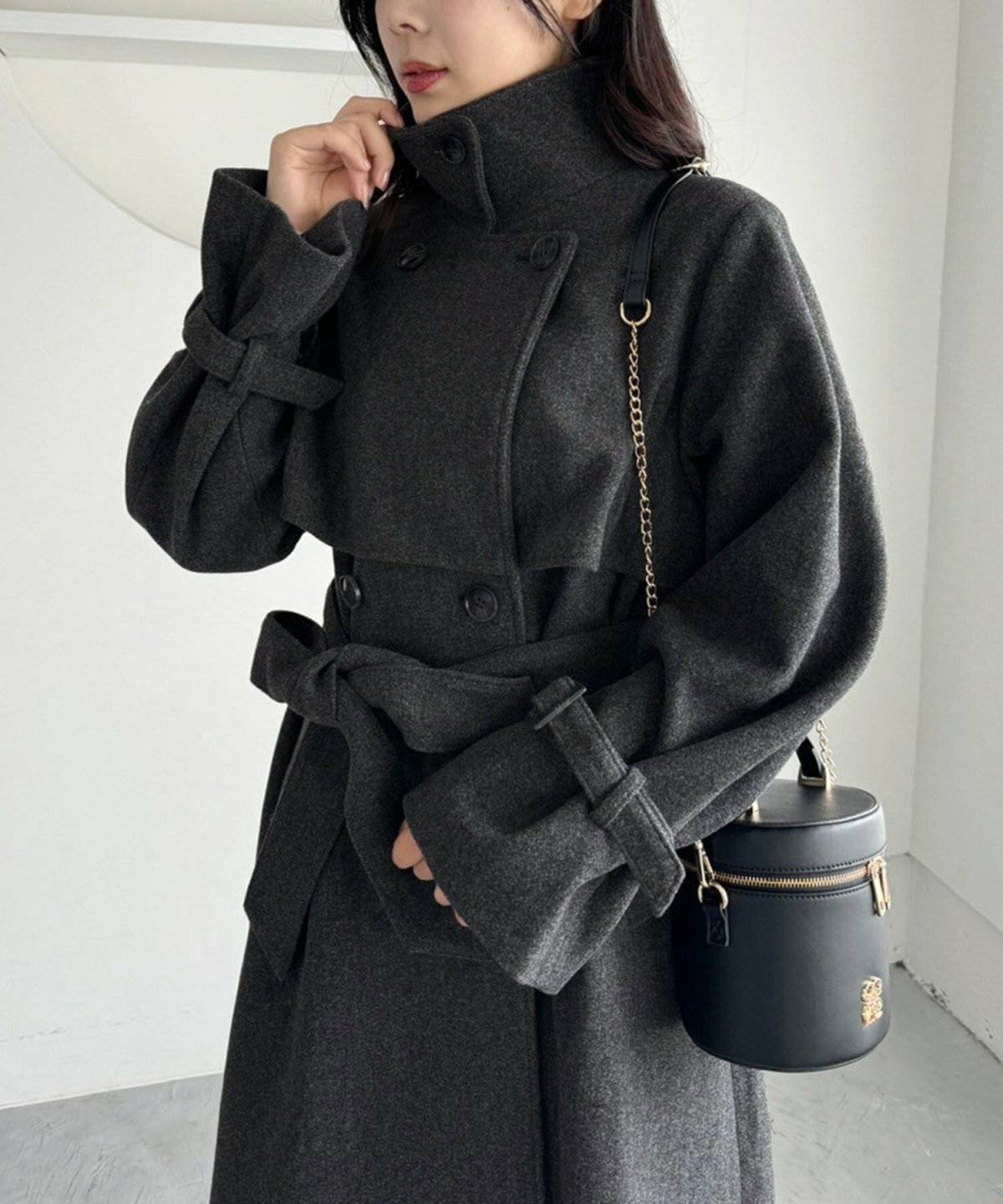 冬コーデの女性