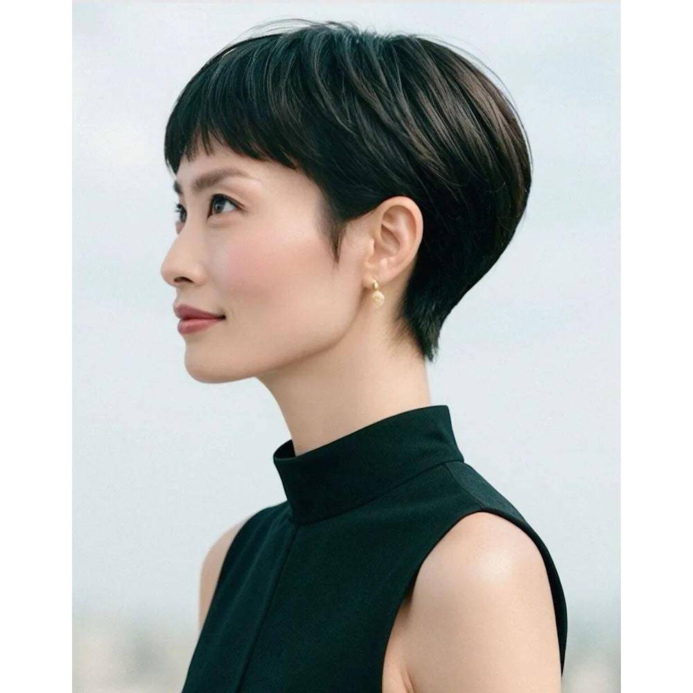 オン眉のハンサムショート