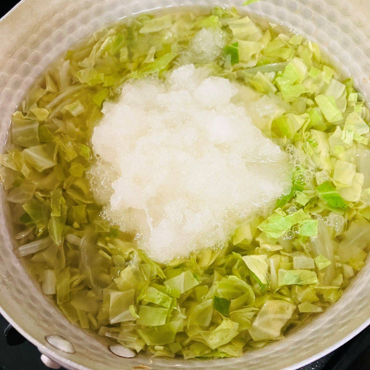 JAグループ公式の「❤キャベツと大根おろしの玉葱スープ❤」のレシピ