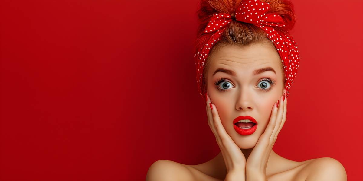 ヘアバンドを付けた女性