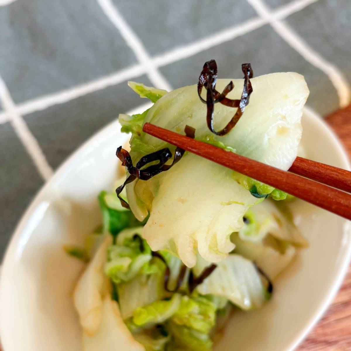 JAグループ公式の「白菜の子持ち昆布和え」のレシピ