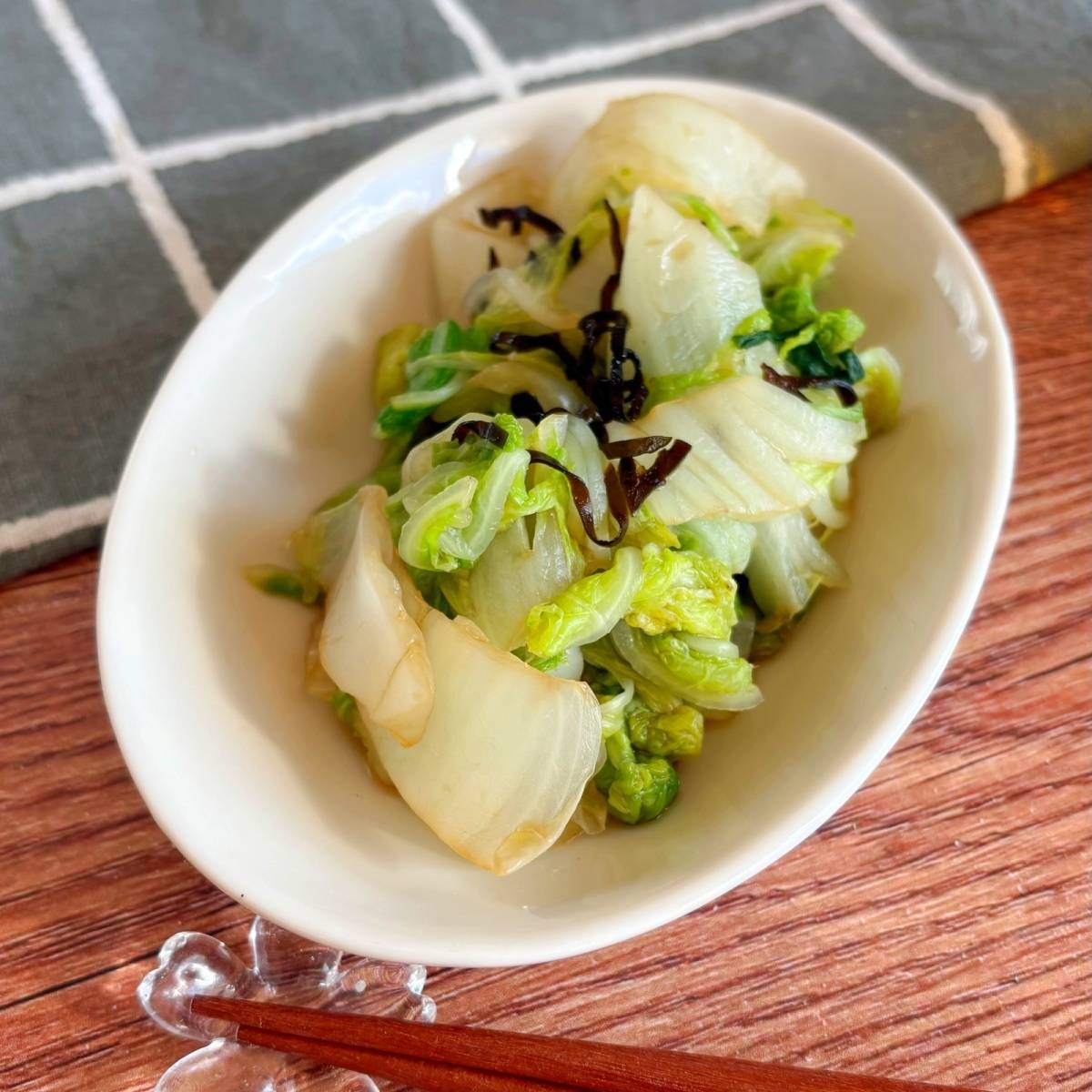 JAグループ公式の「白菜の子持ち昆布和え」のレシピ