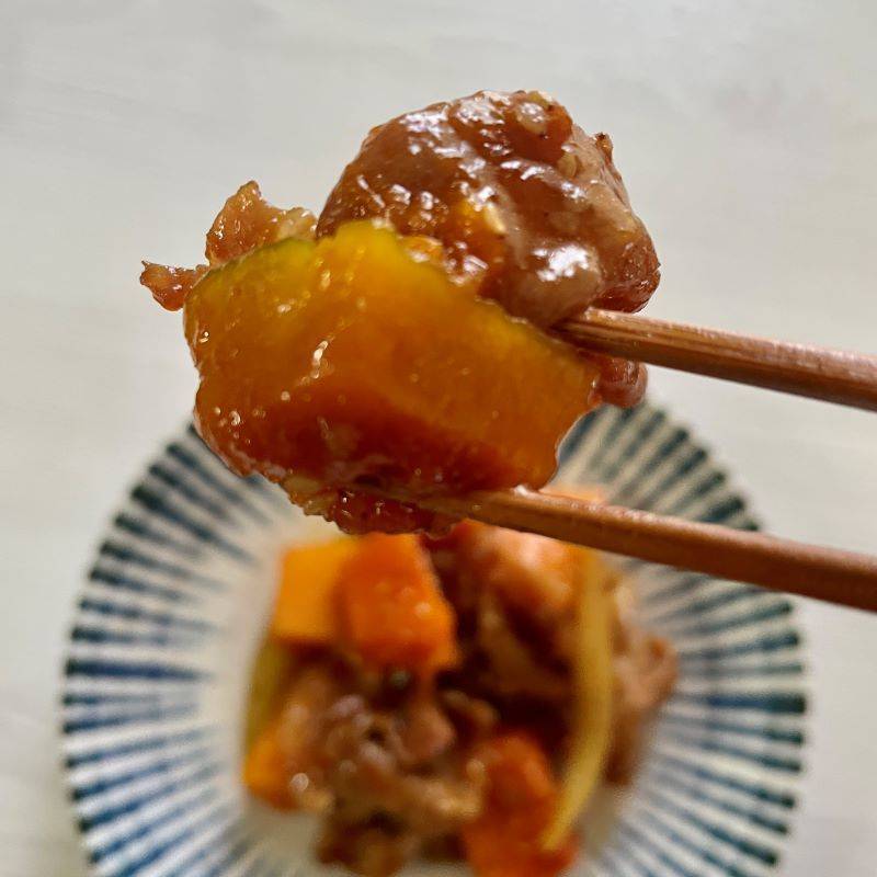 JAグループ公式の「長野県「カボチャと豚肉の煮つけ」JAグリーン長野女性部　篠ノ井総支部」のレシピ