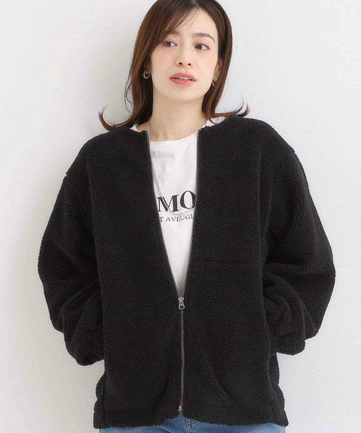 冬コーデの女性