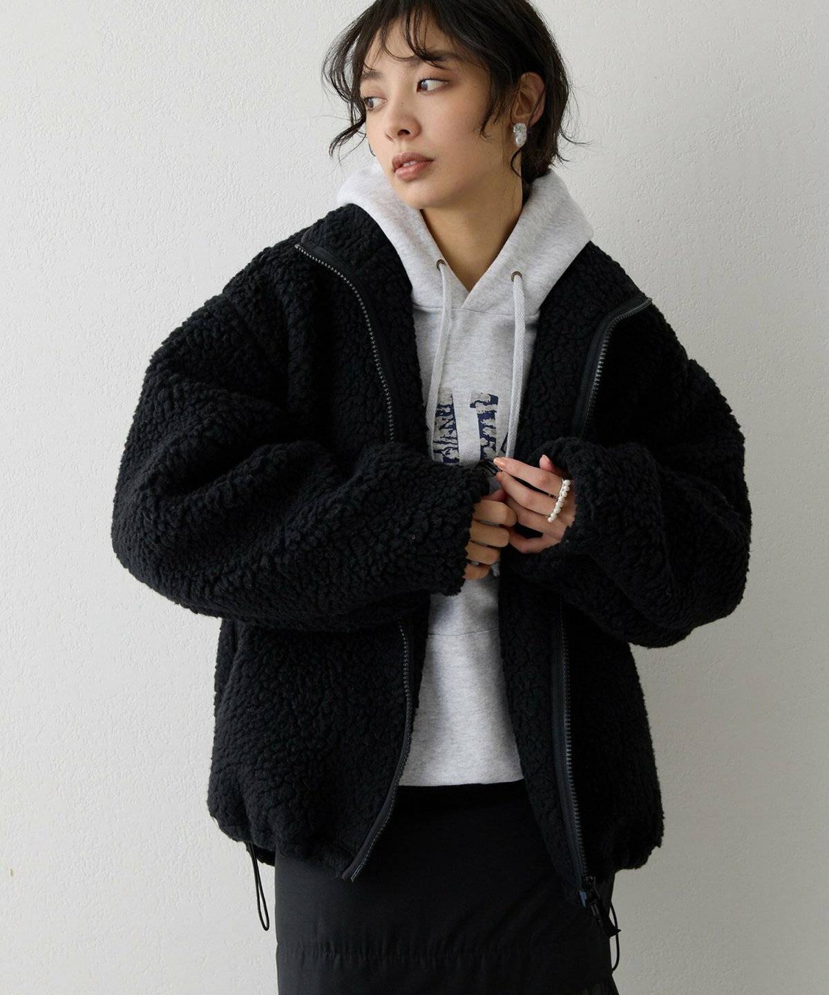 冬コーデの女性