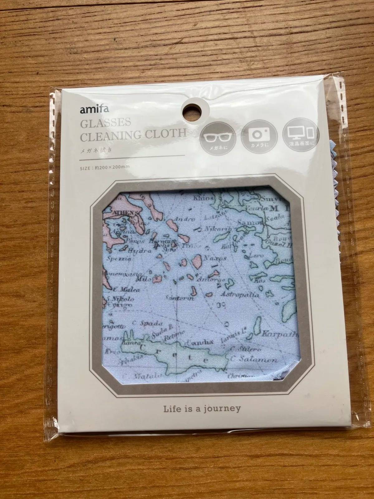 Seria(セリア)：メガネ拭き 旅気分