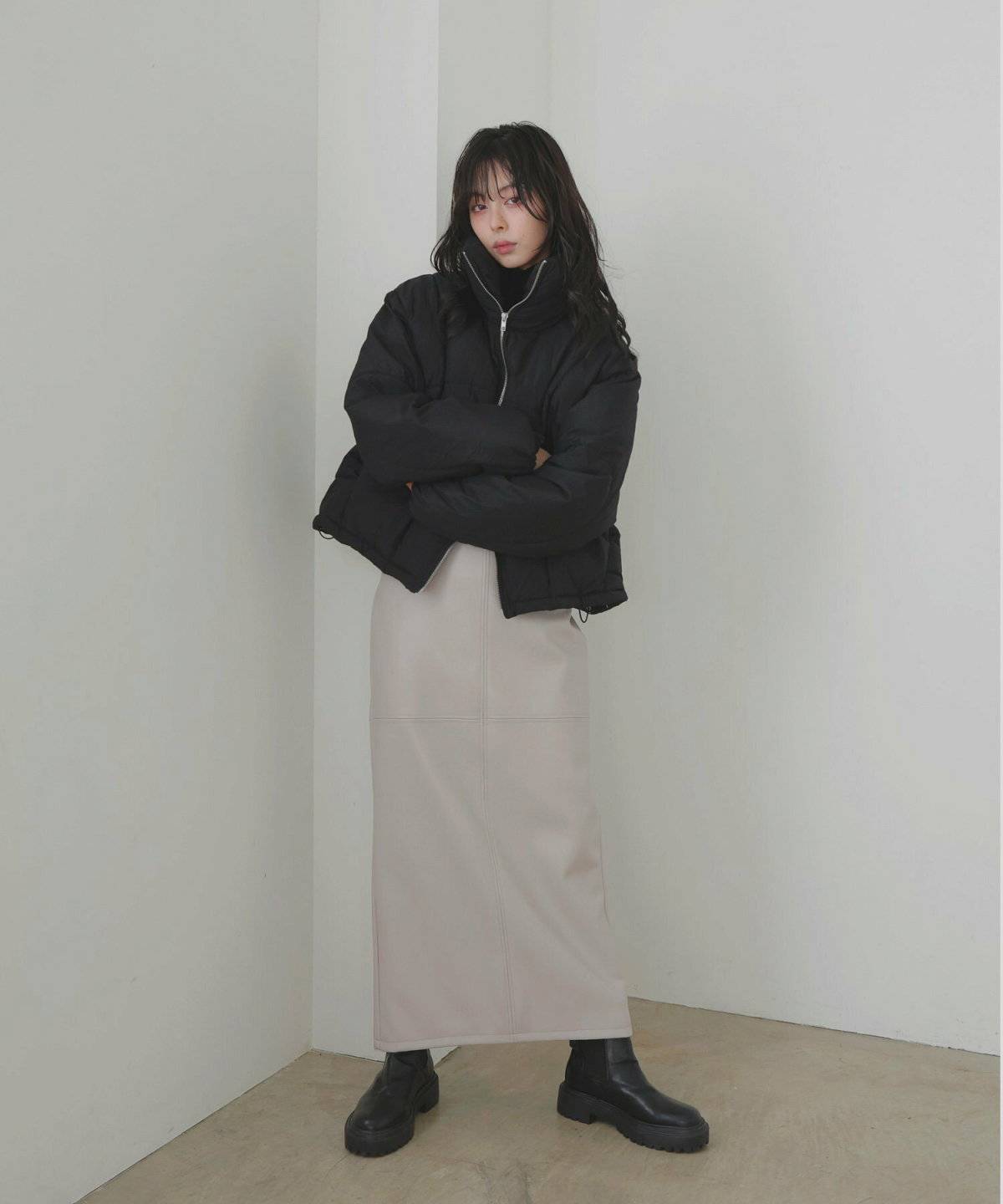 ダウンジャケットコーデ