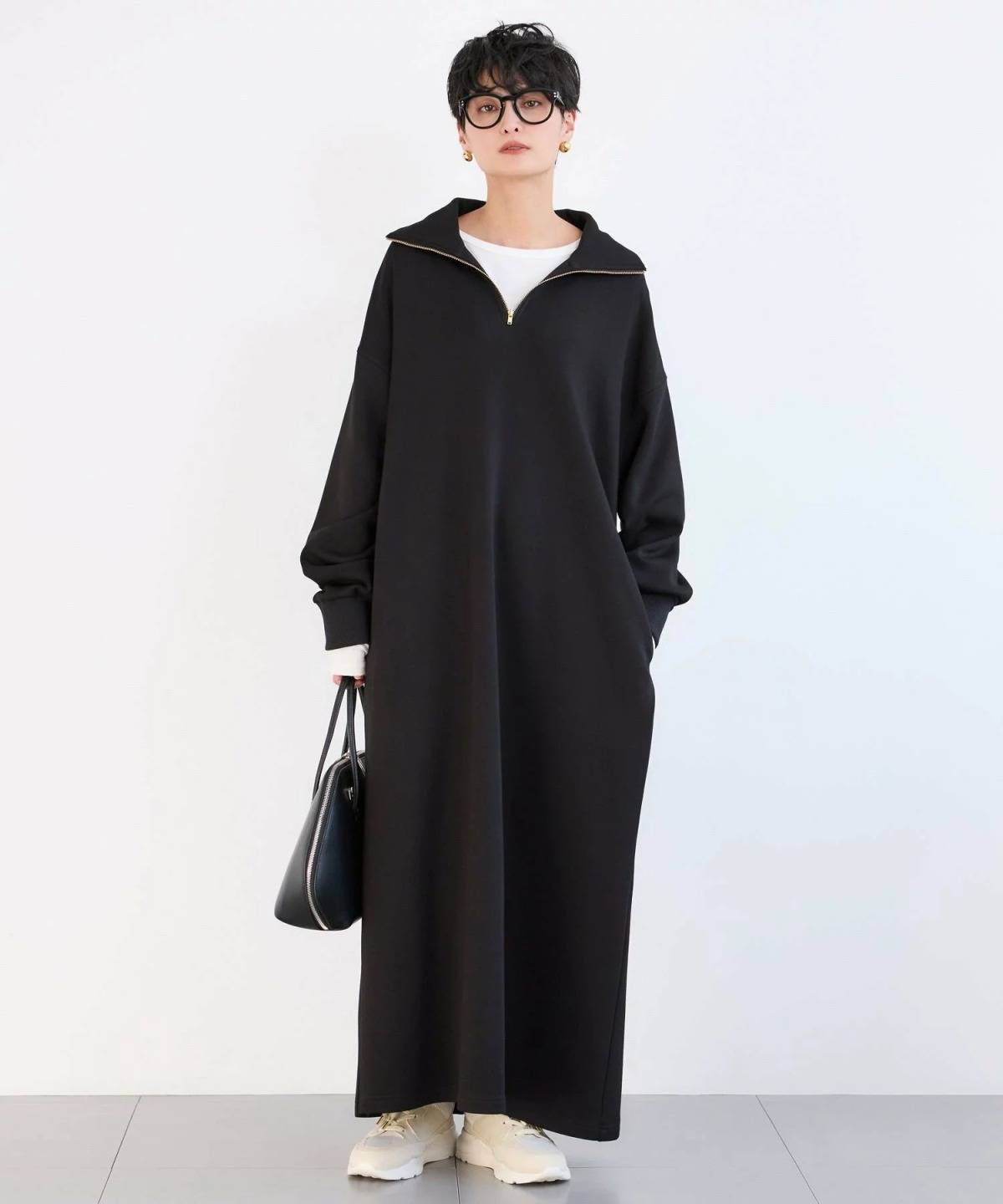 BARNYARDSTORM 裏起毛ハーフZIPワンピース