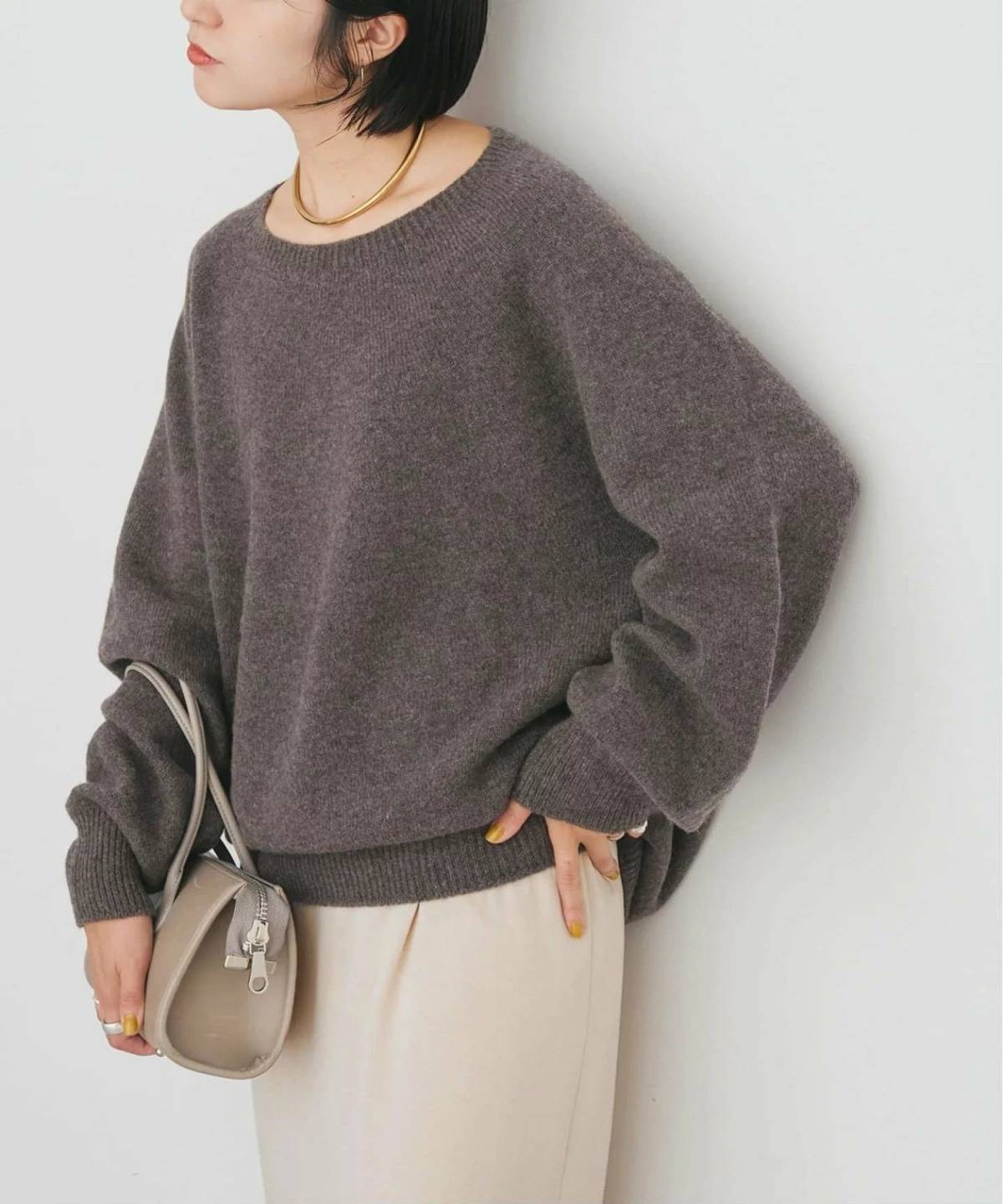 Spick & Span ニュアンスコクーンシルエットニット