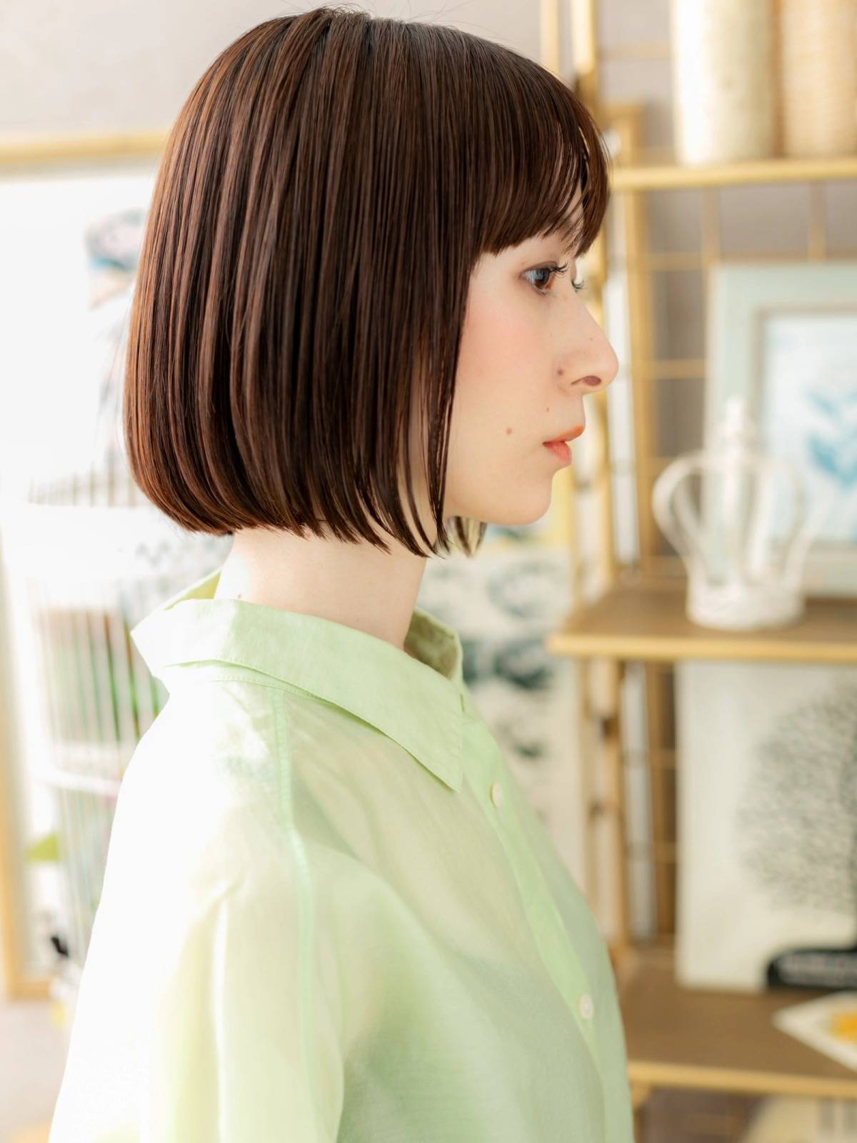 まとまり感シンプルボブ