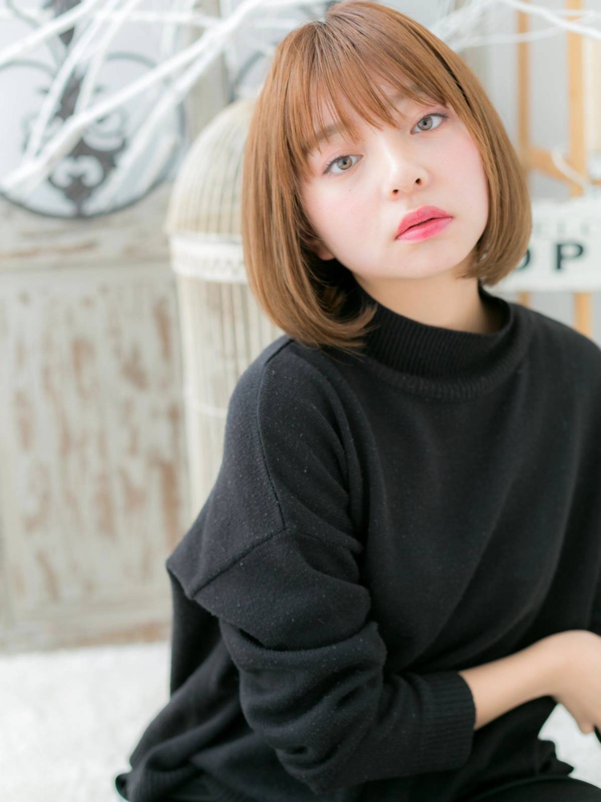 ツヤ見えするきれいめボブ