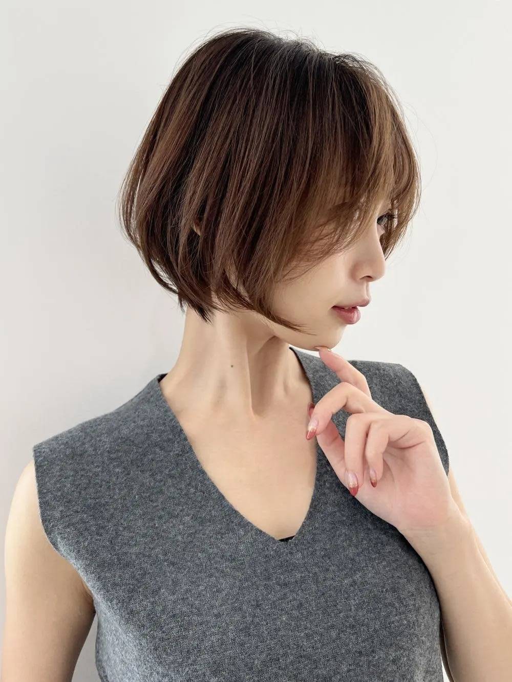 ひし形シルエットボブ