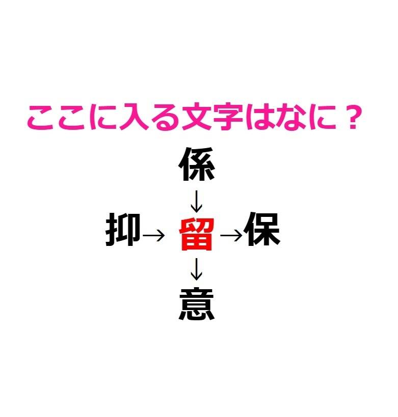 漢字穴埋め　留　アンサー