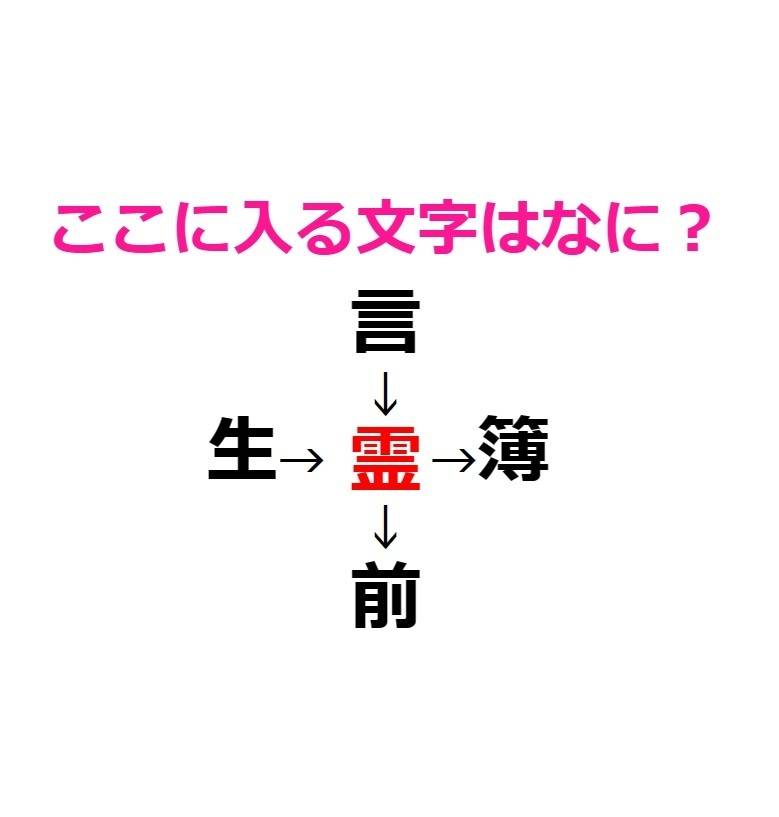 漢字穴埋め　霊　アンサー