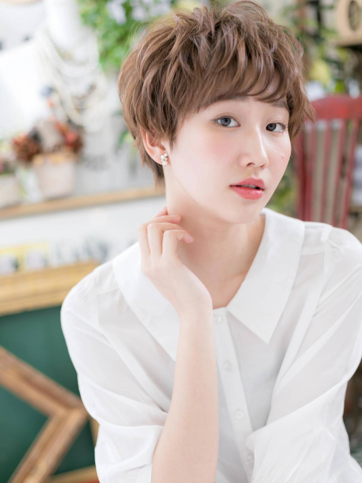 立体感レイヤーショート